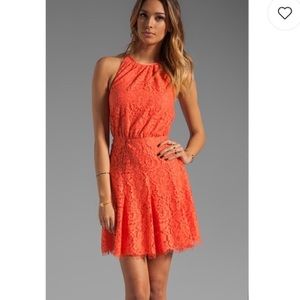 Juicy Couture size 4 coral lace dress